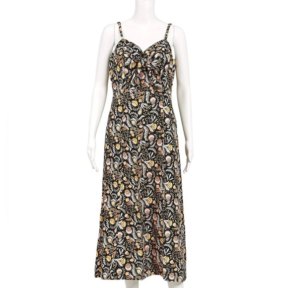 SEED HERITAGE Linen Floral Paisley Midi Dress - Picture 9 of 16